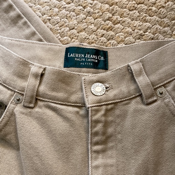 Last Chance! Lauren Jeans Co. Petite Tan Denim Jeans